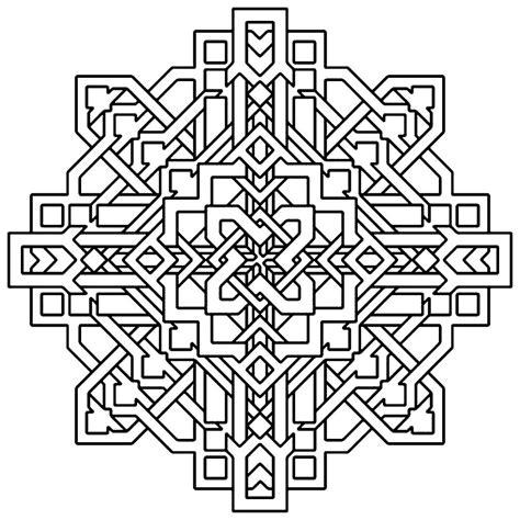 Free Geometric Coloring Pages Printable