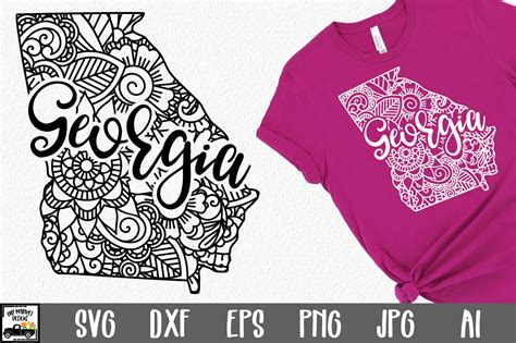 Download Free Georgia State Mandala Clipart Files For Crafts