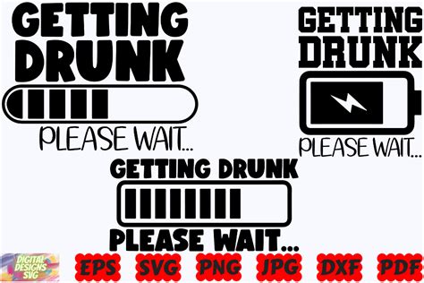Download Free Getting Drunk Please Wait.. Creativefabrica DXF Files