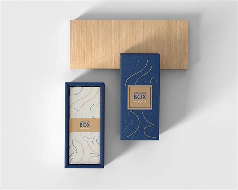 Download Free Gift Box Mockup - Top View PSD Generator