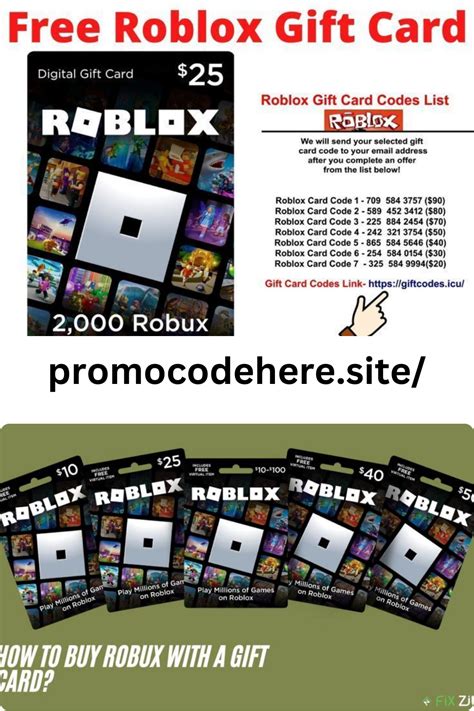 Free Gift Card Codes Roblox