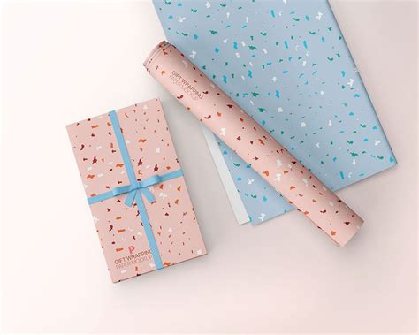 Download Free Gift Wrapping Paper Mockup Bundle PSD Templates Generator PSD Files