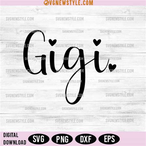 Download Free Gigi SVG Printable