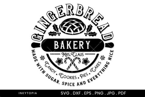 Download Free Gingerbread Bakery Commercial Use DXF Files