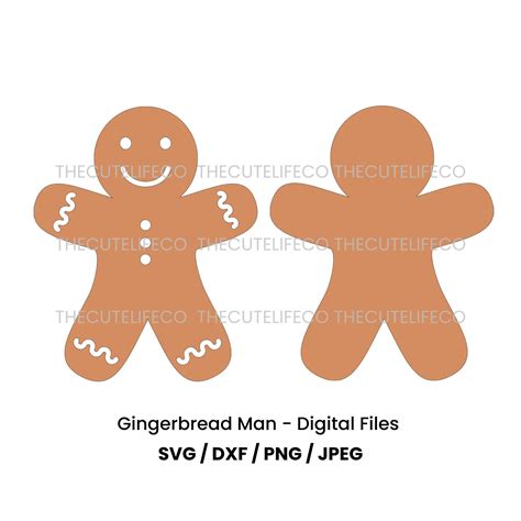 Download Free Gingerbread Man SVG, Gingerbread Man DXF, Cuttable File For Crafts