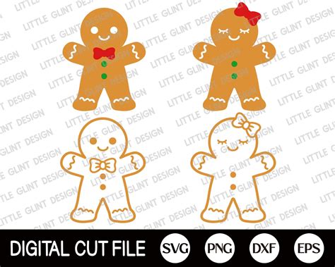 Download Free Gingerbread Man SVG, Gingerbread Man DXF, Cuttable File for Cricut Machine