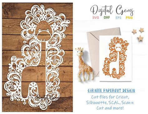 Download Free Giraffe Paper Cut SVG / DXF / EPS Files Cut Files