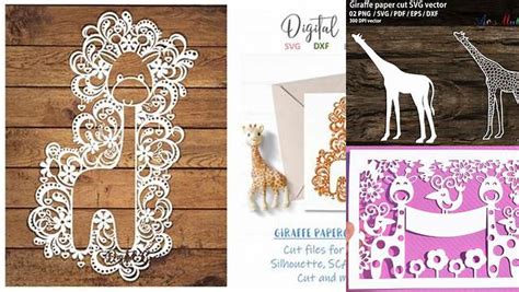 Download Free Giraffe Paper Cut SVG / DXF / EPS Files Easy Edite