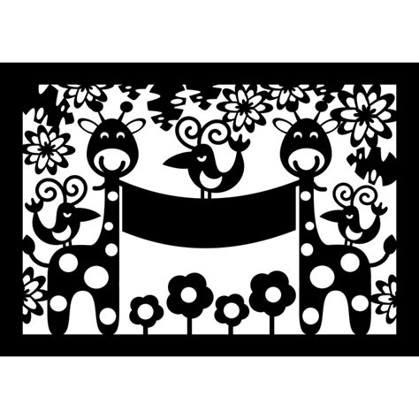 Download Free Giraffe papercut design For Crafts