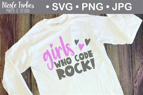 Download Free Girls Who Code Rock SVG Cut File For Cricut