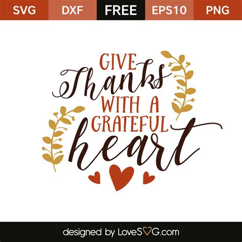 Download Free Give Thanks SVG Cut Files