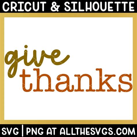Download Free Give Thanks SVG Files For Crafts