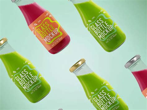 Download Free Glass Bottle Mockup PSD Generator