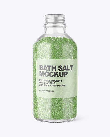 Download Free Glass Bottle with Bath Salt Mockup PSD Object Mockups PSD Files