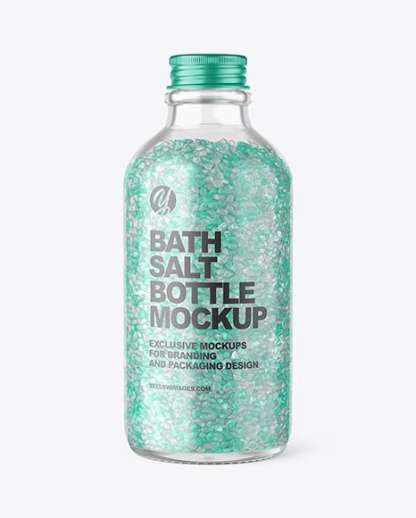 Download Free Glass Bottle with Mix Bath Salt Mockup PSD Generator PSD Files
