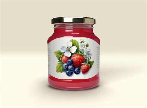 Download Free Glass Jar With Raspberry Jam Mockup PSD Generator Free PSD Mockups