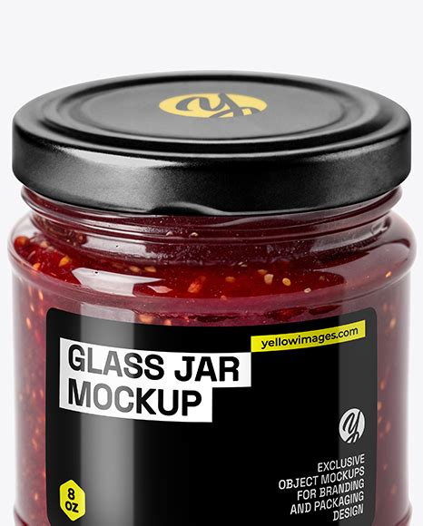 Download Free Glass Jar With Raspberry Jam Mockup PSD Generator PSD Files