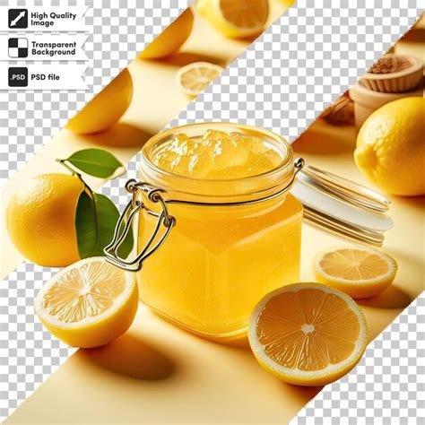 Download Free Glass Jar with Lemon Jam Mockup PSD TIFF Files PSD Files
