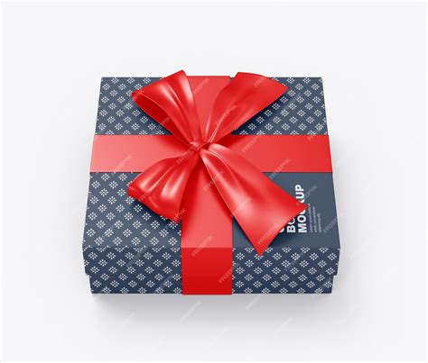 Download Free Glossy Gift Box Mockup PSD Generator