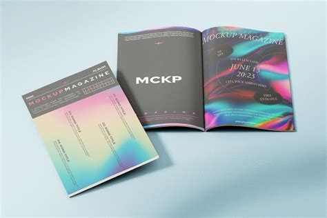 Download Free Glossy Magazine Mockup PSD Object Mockups PSD Files