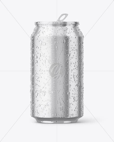 Download Free Glossy Metallic Aluminium Can with Drops Mockup PSD Generator PSD Files