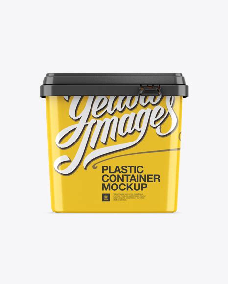 Download Free Glossy Plastic Container Mockup - Front View PSD Generator
