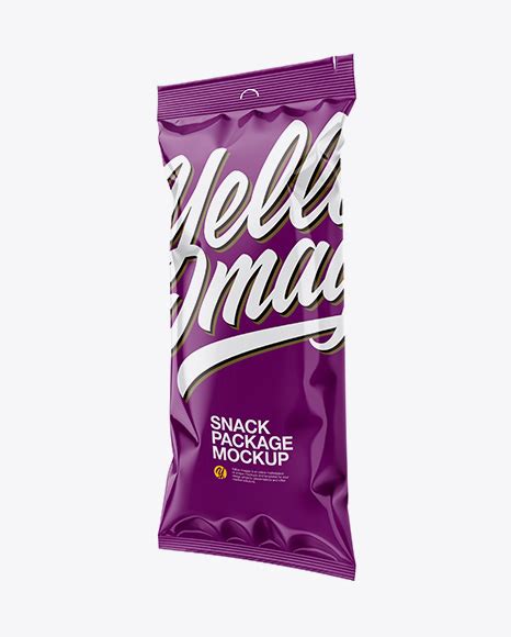 Download Free Glossy Snack Package - Half Side View PSD Generator