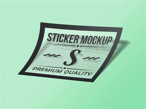 Download Free Glossy Sticker Mockup PSD Generator