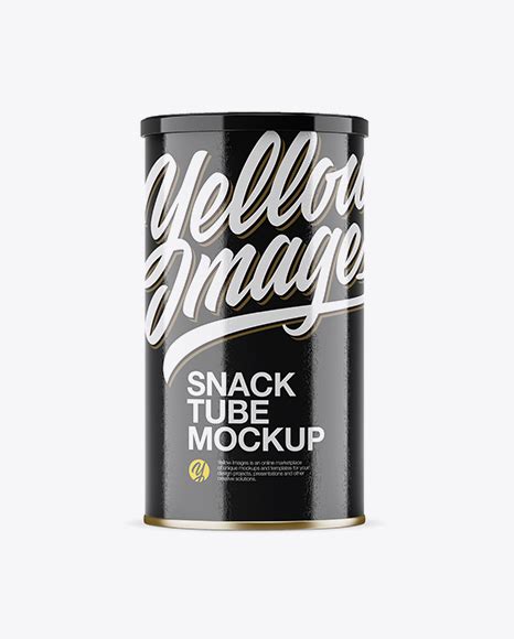 Download Free Glossy Textured Snack Tube Mockup PSD Generator