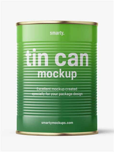 Download Free Glossy Tin Can Mockup PSD Object Mockups PSD Files