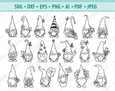 Download Free Gnome SVG Cut File Files DXF Files
