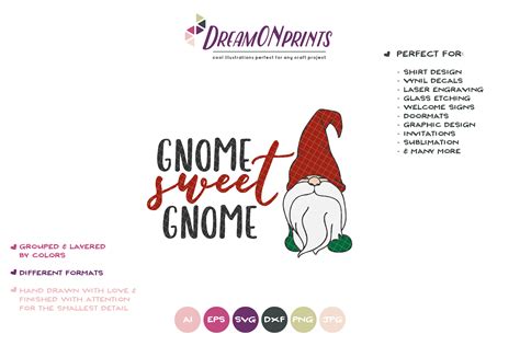 Download Free Gnome Sweet Home - Gnome Svg Design Cut Files