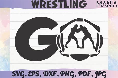 Download Free Go Wrestling SVG Cut File DXF Files