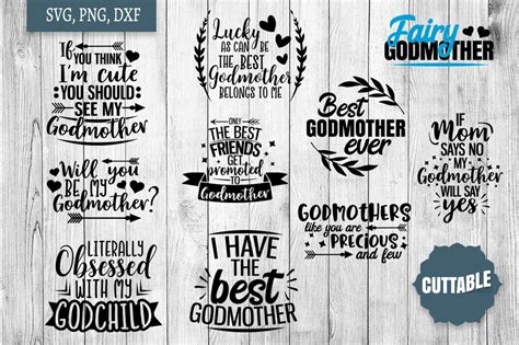 Download Free Godmother SVG Printable Files