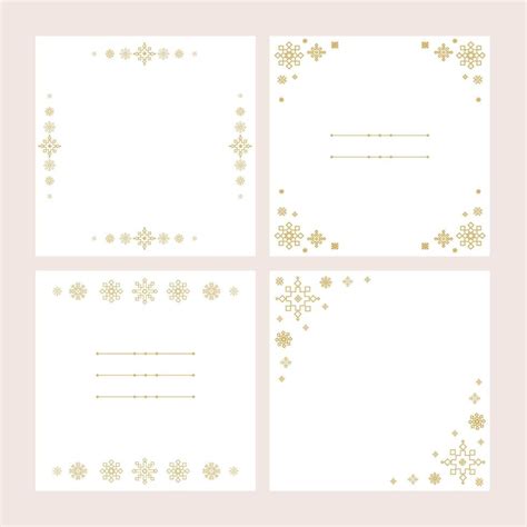 Download Free Gold Snowflake Borders For Cricut