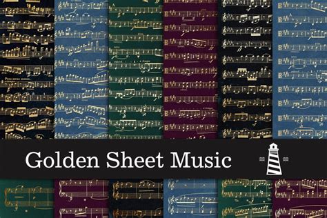 Download Free Golden Sheet Music Backgrounds DXF Files