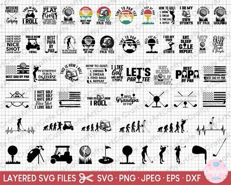 Download Free Golf - SVG File, DXF File Commercial Use For Crafts