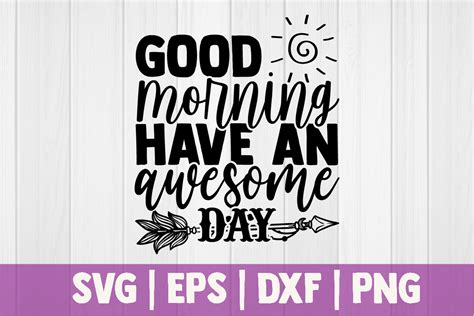 Download Free Good Morning - SVG File, DXF File For Cricut