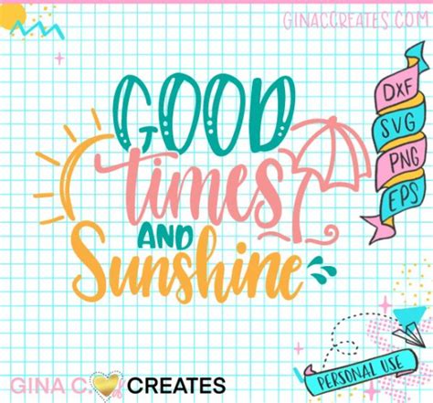 Download Free Good Times SVG Cut File For Crafts
