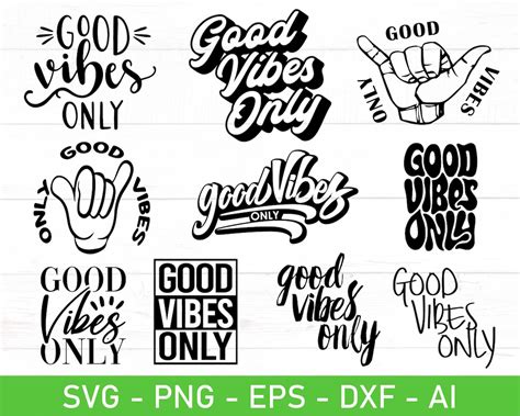 Download Free Good vibes only SVG Files DXF Files