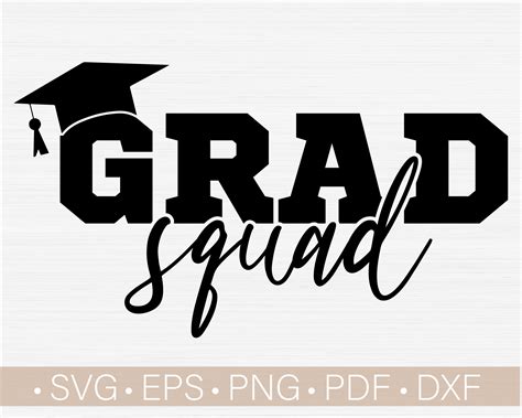Download Free Grad Squad SVG Cut File DXF Files