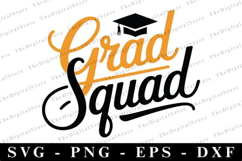 Download Free Grad Squad SVG Cut File Easy Edite