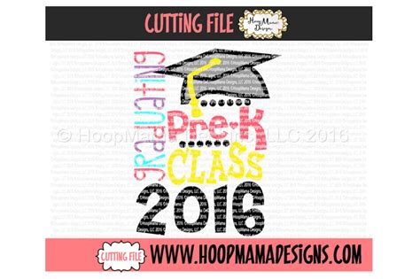 Download Free Graduating PreK Class 2016 Commercial Use DXF Files