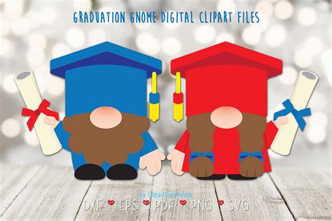 Download Free Graduation Gnome SVG Bundle DXF Files