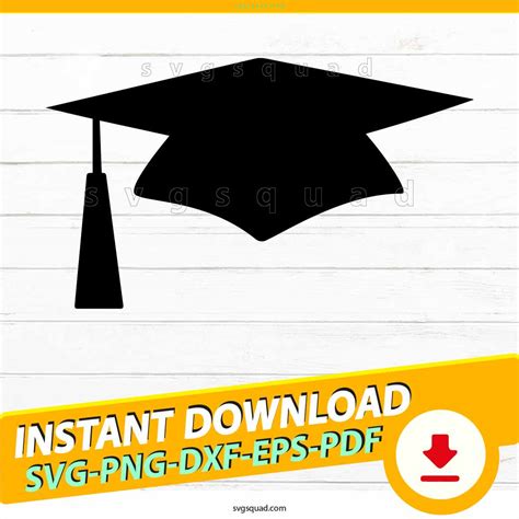 Download Free Graduation Hat SVG Clipart Printable Files DXF Files