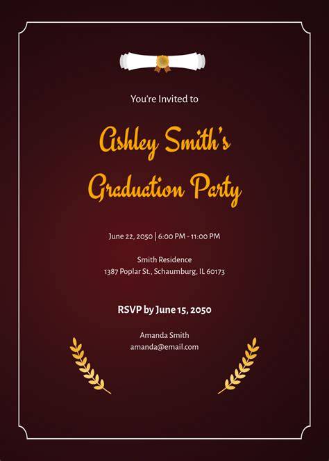 Free Graduation Invite Templates – Free Editable Template & Examples ...