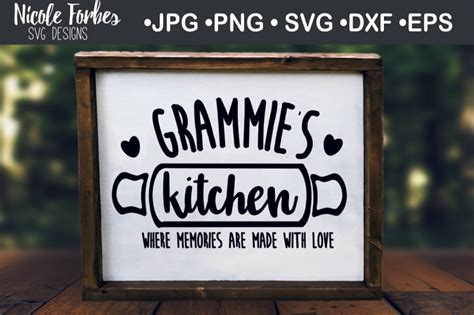 Download Free Grammie's Kitchen Home SVG Cut File Easy Edite