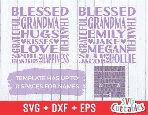 Download Free Grandma Subway art template Files DXF Files