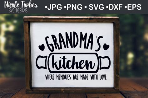 Download Free Grannie's Kitchen Home SVG Cut File Files DXF Files