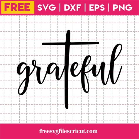 Download Free Grateful SVG Cut File Silhouette DXF Files